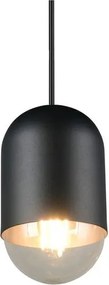Čierne kovové závesné svietidlo ø 11 cm Nara – Reality