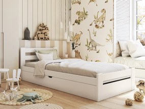 Detská posteľ 90 x 190 cm Nia (s roštom a úl. priestorom) (biela). Akcia -10%. Vlastná spoľahlivá doprava až k Vám domov. 1012889