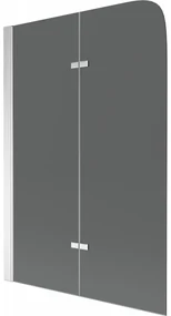 Mexen FELIX, vaňová zástena, 2-krídlová, 100 x 140 cm, šedá, 890-100-002-01-40
