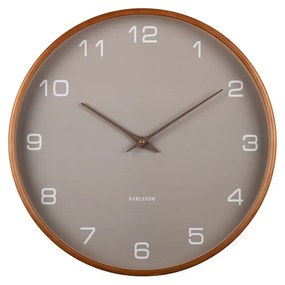 Dizajnové nástenné hodiny Karlsson 5993GY sivé,priemer 40 cm