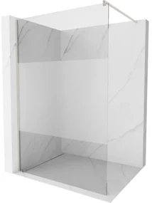 Mexen Kioto, sprchová zástena Walk-In 90 x 200 cm, 8mm číre sklo-námraza, brúsená oceľ profil, 800-090-101-97-35