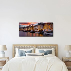Obraz - Nyhavn, Kodaň (120x50 cm)