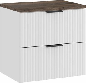 Comad Kúpeľňová skrinka pod doskové umývadlo Adel White SET-ADW B VINTAGE 60 biela/santa fe oak
