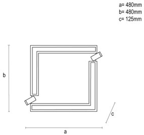 LED Stmievateľné stropné svietidlo LED/80W/230V 3000-6500K čierna +diaľkové ovládanie