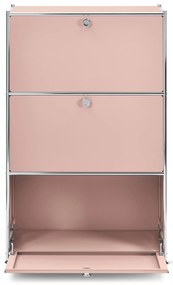 Kovová komoda »CN3« s 3 výklopnými priečinkami, staroružová