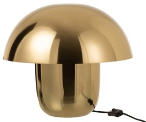 Zlatá kovová stolná lampa Mushroom antik - Ø 40* 34cm