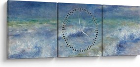 Obraz - Pierre-Auguste Renoir, Seascape, reprodukcia (s hodinami) (90x30 cm)