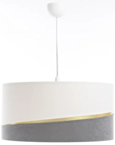 Luster na lanku SWING 1xE27/60W/230V šedá/biela/zlatá