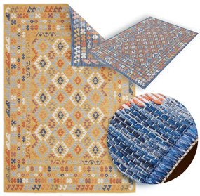 Obojstranný koberec Echo Aztec Navy