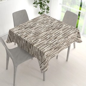 Biante Dekoračný štvorcový obrus Leona LN-176 Hnedo-béžové pásiky 40x40 cm