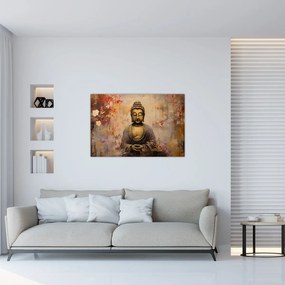Obraz - Budha, maľba (90x60 cm)