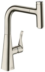 Hansgrohe Metris Select, páková drezová batéria 240 s vyťahovacím výtokom, vzhľad nerezový 14857800