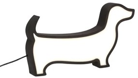 LED Detská stolná lampa DOG LED/12W/230V čierna