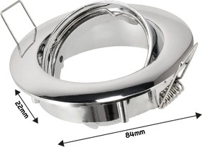 BERGE Halogénové pohyblivé svietidlo okrúhle chrómové