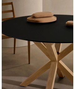 Okrúhly jedálenský stôl so sklenenou doskou ø 120 cm Argo – Kave Home