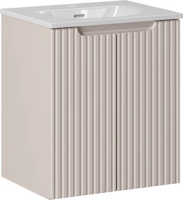 Comad Kúpeľňová skrinka s keramickým umývadlom Nova Cashmere II 50 cm - kašmír