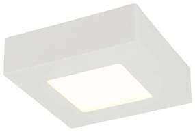 GLOBO Stropné prisadené LED svietidlo SVENJA, 6W, teplá biela, IP44, 12,2x12,2 cm, hranaté