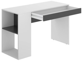Písací stôl Teo white, graphite