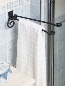 Sapho Sapho, REBECCA držiak uterákov otvorený, čierna, CC006