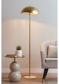 Stojacia lampa v zlatej farbe s kovovým tienidlom (výška 154 cm) Waved – Leitmotiv
