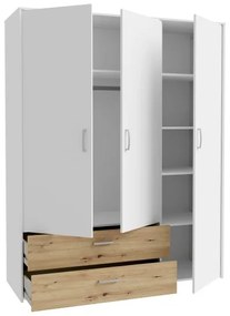 Šatníková skriňa URO 152x190 cm dub artisan/biela