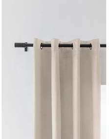 Béžový zatemňovací záves VELVET 140x250 cm Zavesenie: Kovové krúžky