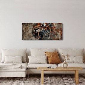 Obraz - Tiger z tehál (120x50 cm)