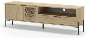 TV stolík v dekore duba v prírodnej farbe 160x50 cm Inca – Marckeric