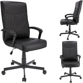 Dekorstudio Kancelárske otočné kreslo COMFORT - čierna ekokoža