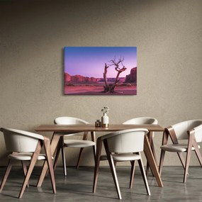 Obraz stromu u červených skál (90x60 cm)