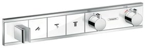 Hansgrohe RainSelect, termostatická sprchová batéria pod omietku, na 3 výstupy, biela/chrómová, HAN-15356400