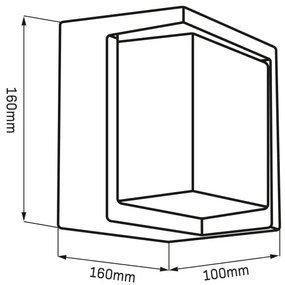 LED Vonkajšie nástenné svietidlo ESSEN LED/12W/230V IP44 čierna