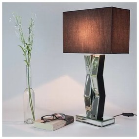 Searchlight EU5110BK - Stolná lampa MIRROR 1xE27/60W/230V