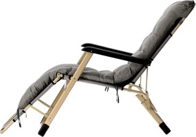 SKLADACIA ZÁHRADNÁ STOLIČKA S POLŠTÁROM, ŠEDÁ *6889