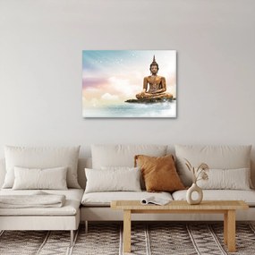Obraz - Budha dozerajúci na zemi (70x50 cm)