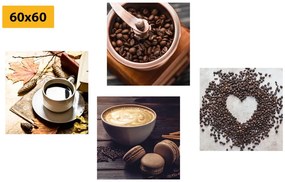 Set obrazov čaro kávy Varianta: 4x 40x40