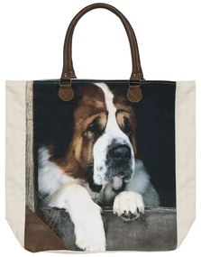 Plátený shopper s bernardín sv. Bernard - 40*12*44cm