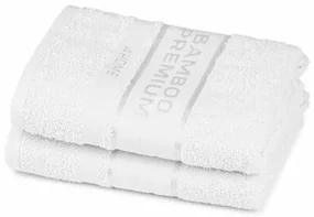 4home Uterák Bamboo Premium biela, 30 x 50 cm, sada 2 ks