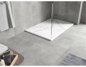 Mexen Hugo, obdĺžniková sprchová vanička SMC 100 x 80 cm, biely kameň, 42158010