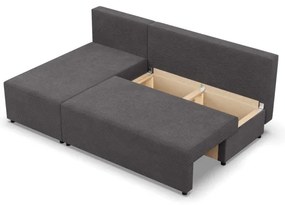 Rohová rozkladacia sedačka FERMO Poso tmavosivá