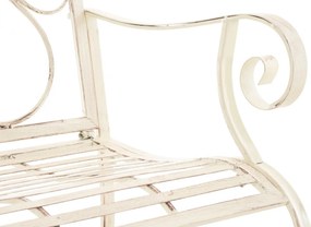 Kovová stolička Punjab s područkami - Krémová antik