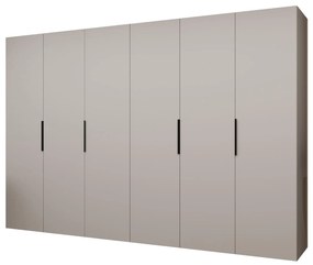 Šatníková skriňa 300 cm Mirabella 1 (kašmír + čierna). Akcia -31%. Vlastná spoľahlivá doprava až k Vám domov. 1126388