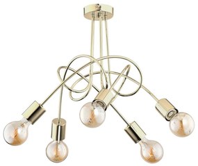 Prisadený luster TANGO 5xE27/60W/230V zlatá