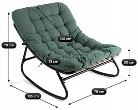 PROXIMA.store - Relaxačné hojdacie kreslo AURORA FARBA: béžová