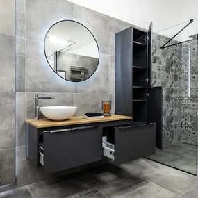 Mereo, Mereo Mailo, kúpeľňová skrinka 101 cm, chróm madlo, Multidecor, Dub Wotan, MER-CN592SDWOT