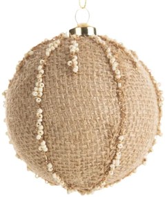 Vianočná ozdoba s korálkami svetlohnedá (6 ks)