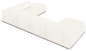 Béžová rohová pohovka z textílie bouclé (pravý roh) Jodie – Micadoni Home