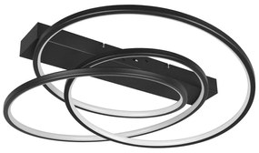 Čierne LED stmievateľné stropné svietidlo 49x64 cm Darvin – Trio