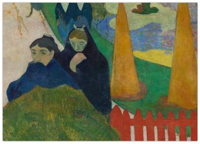 Sklenený obraz - Paul Gauguin, Arlésiennes (Mistral) , reprodukcia (70x50 cm)