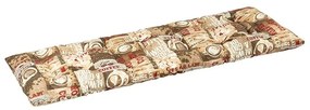 Bellatex Sedák na lavicu prešívaný Káva, 40 x 120 cm